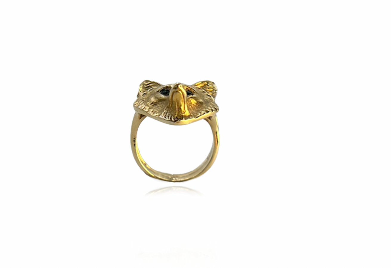 Gold and Tsavorite Fox Ring