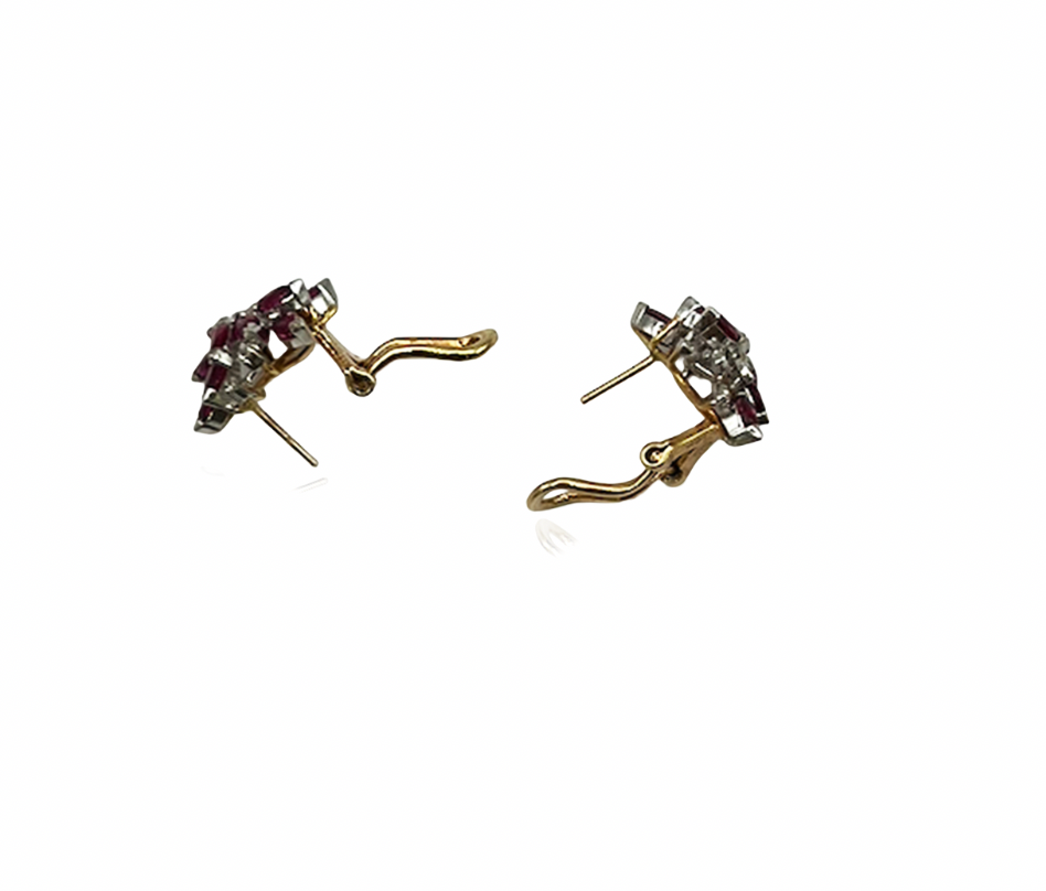 Ruby and Diamond Earrings