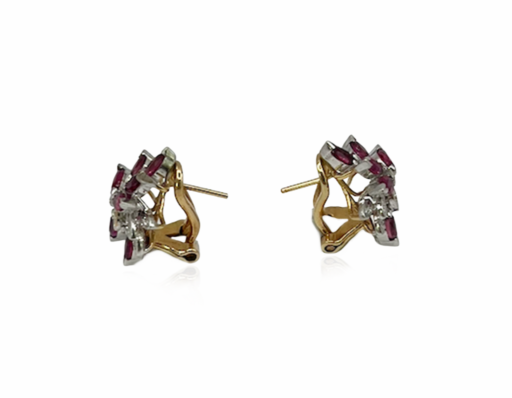 Ruby and Diamond Earrings