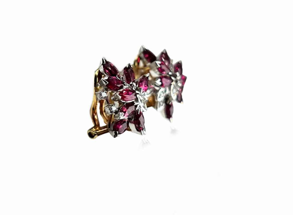 Ruby and Diamond Earrings