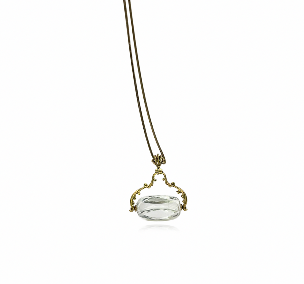 Rock Crystal Fob Necklace