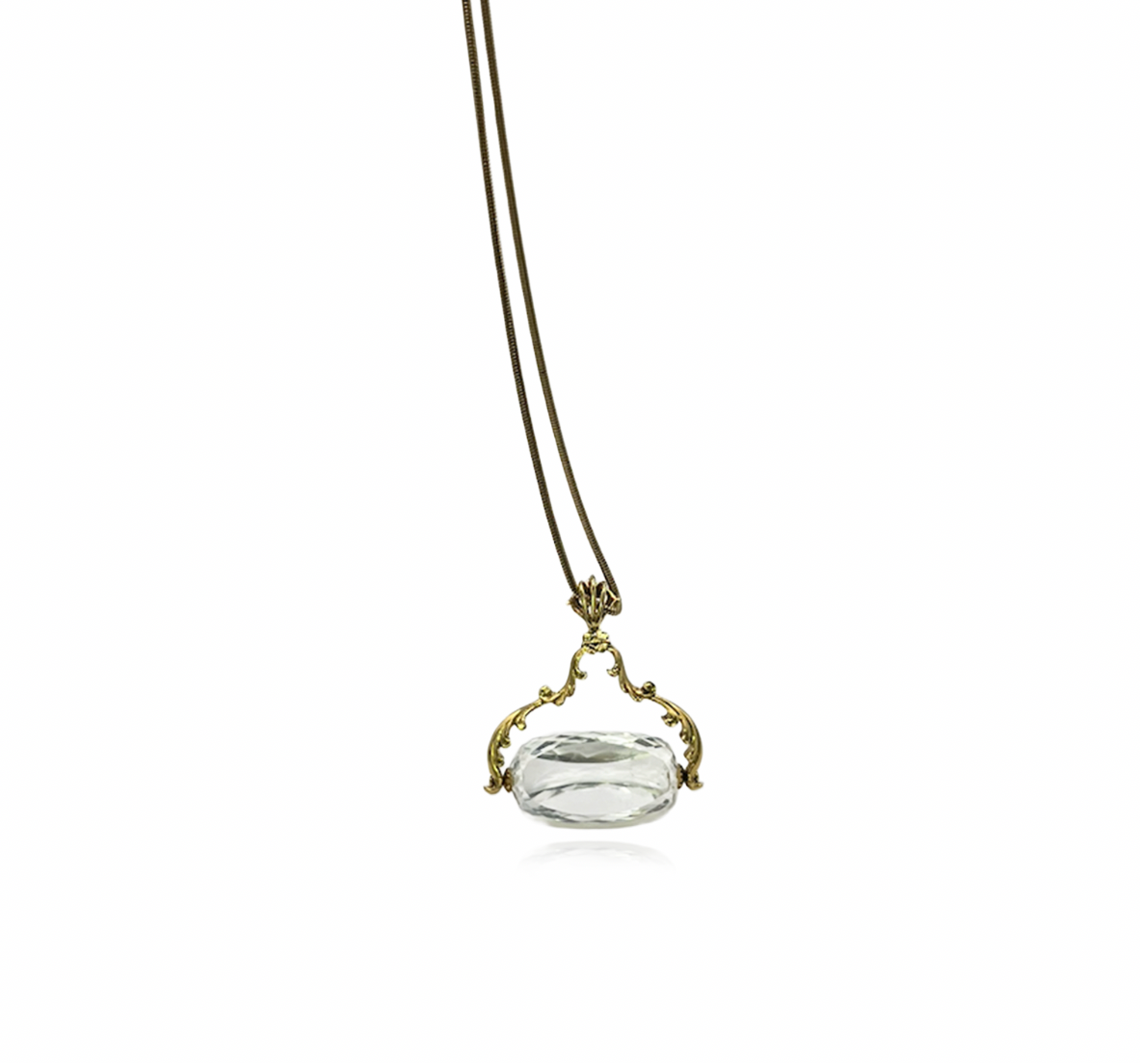 Rock Crystal Fob Necklace