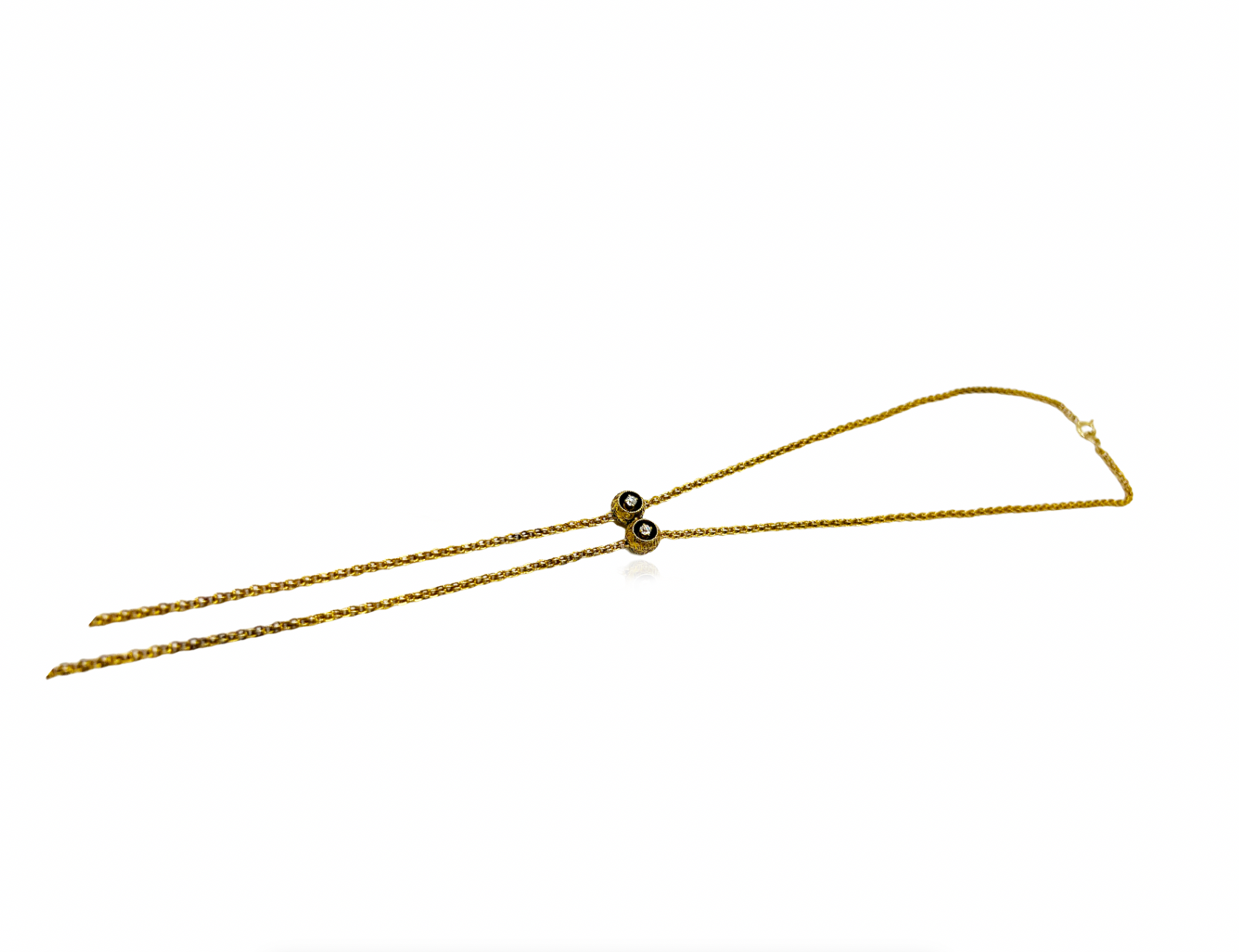 Watch Chain with Diamond Spheres