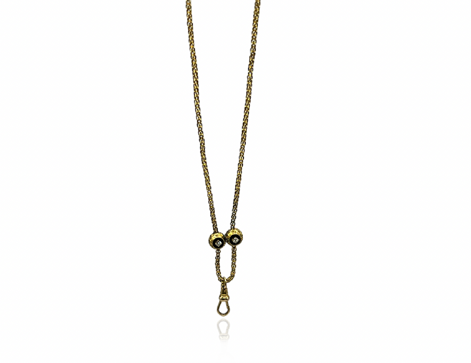 Watch Chain with Diamond Spheres