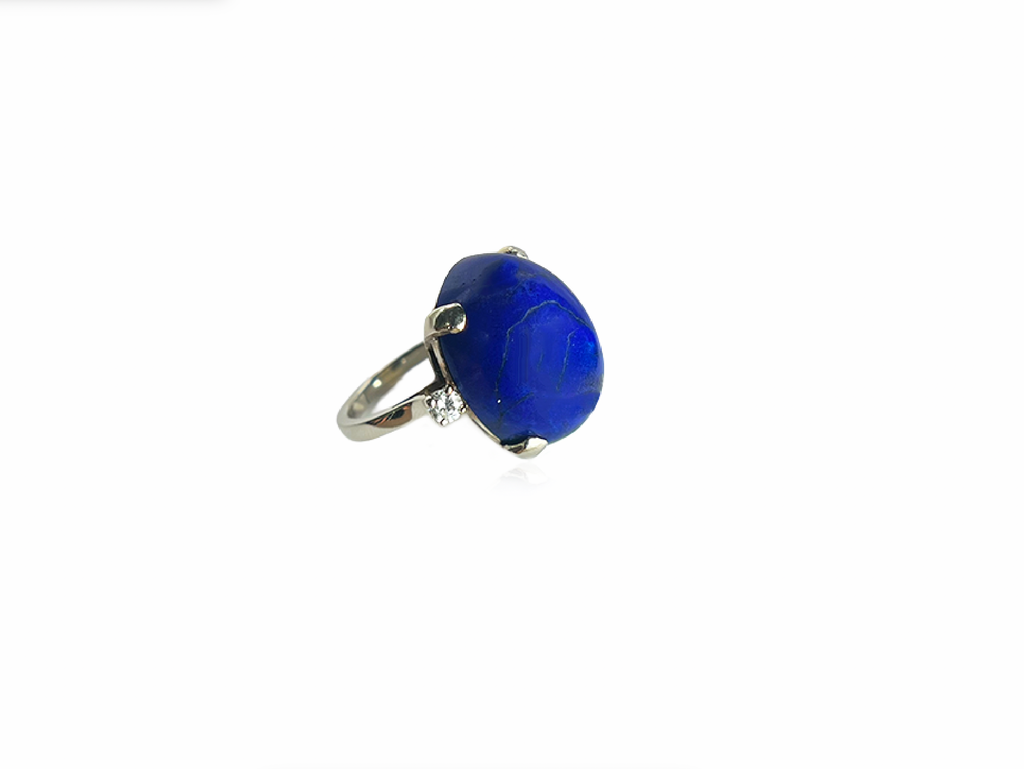 Lapis and Diamond Ring