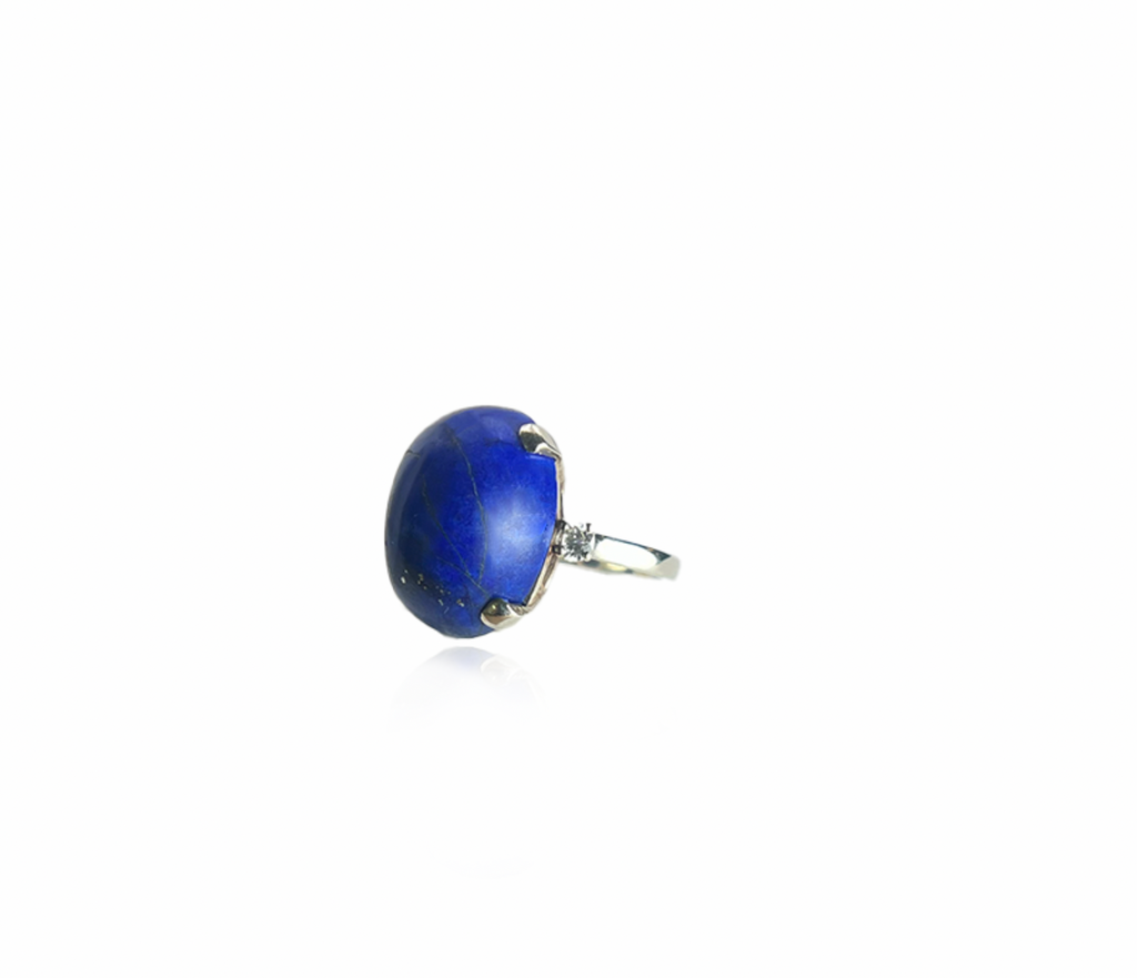 Lapis and Diamond Ring