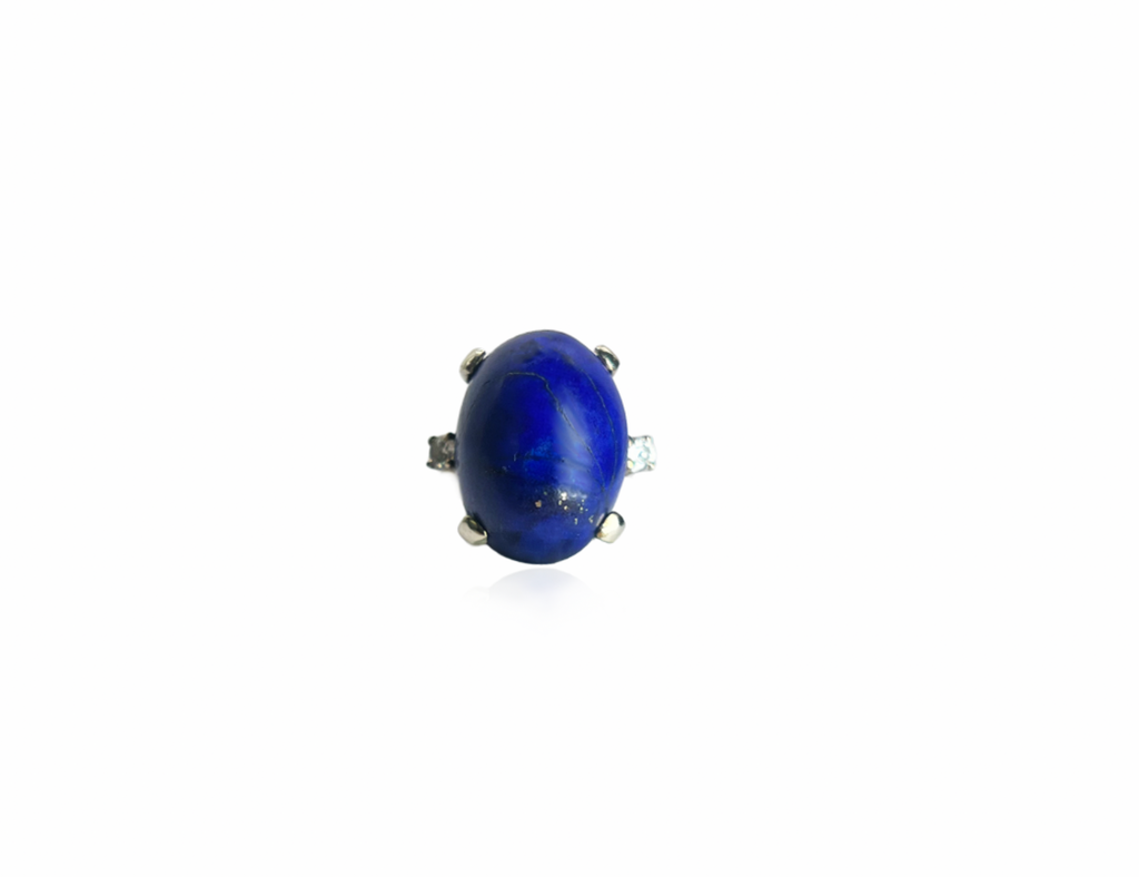 Lapis and Diamond Ring
