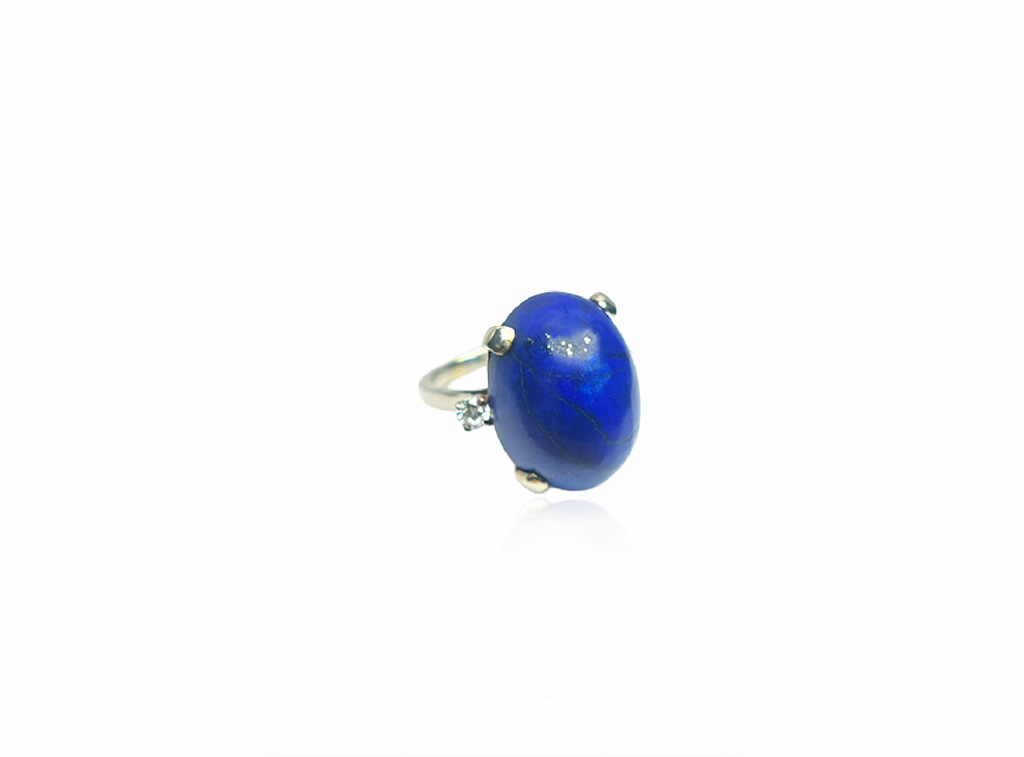 Lapis and Diamond Ring