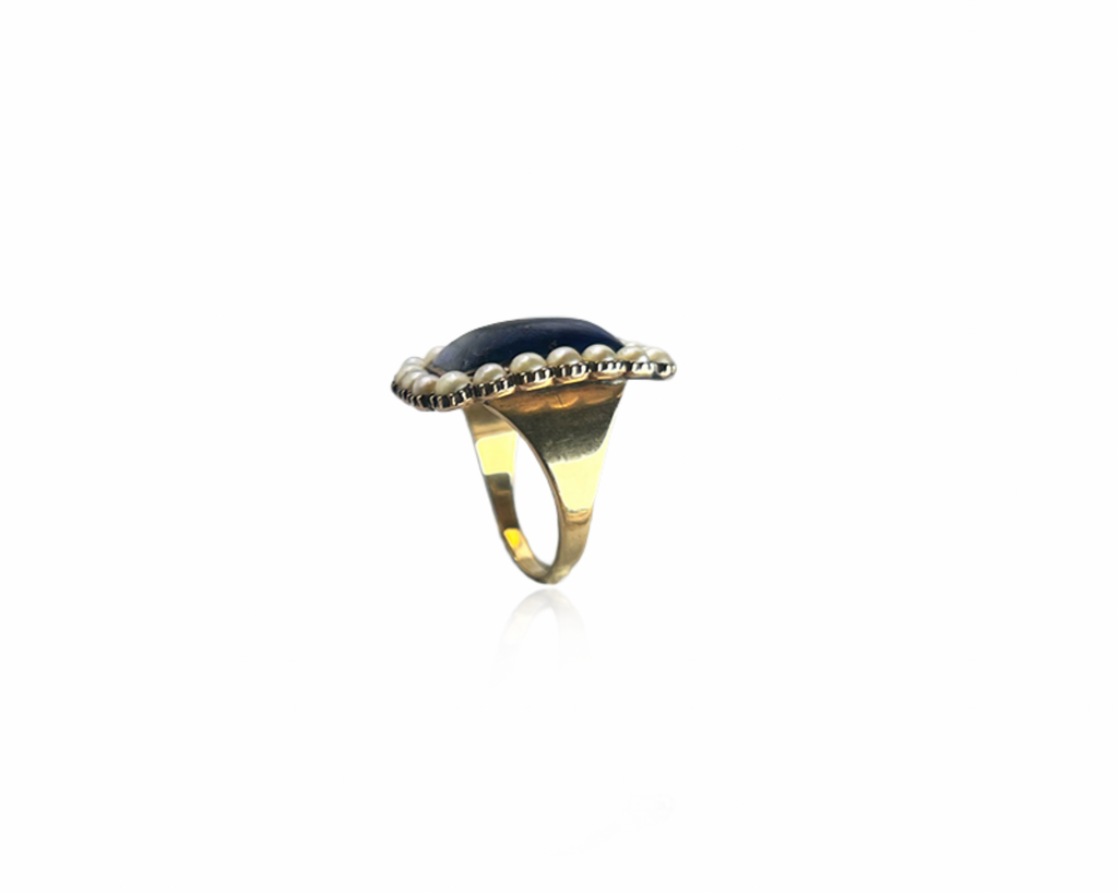 Lapis and Pearl Ring