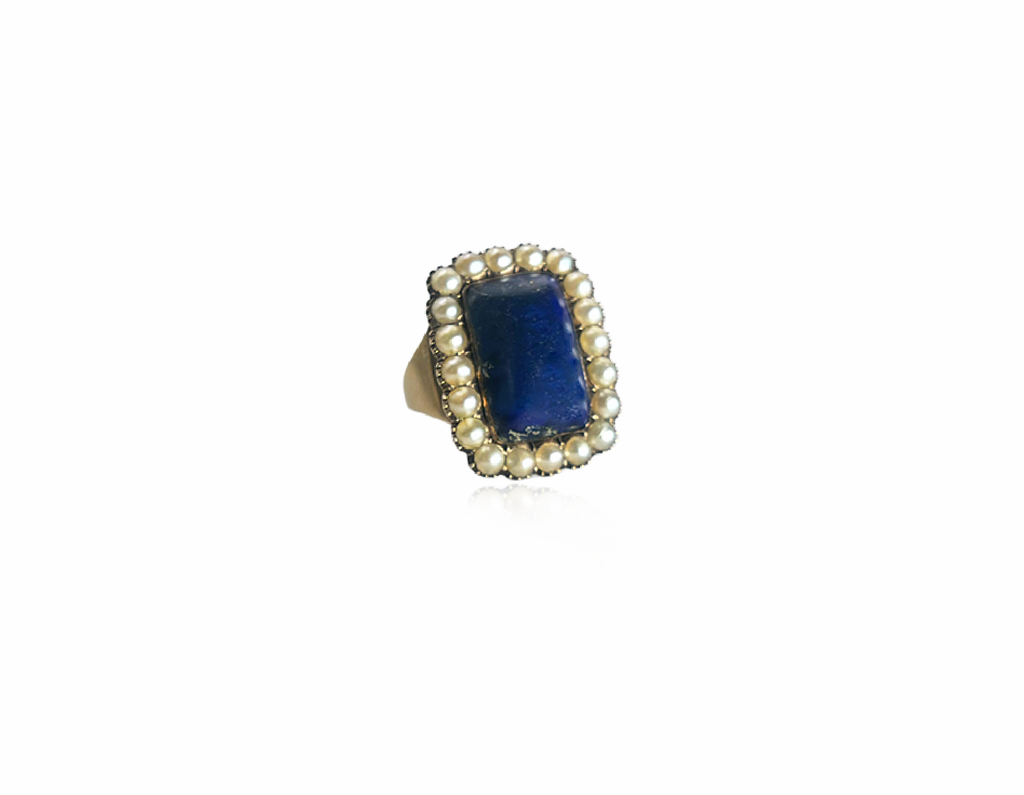 Lapis and Pearl Ring