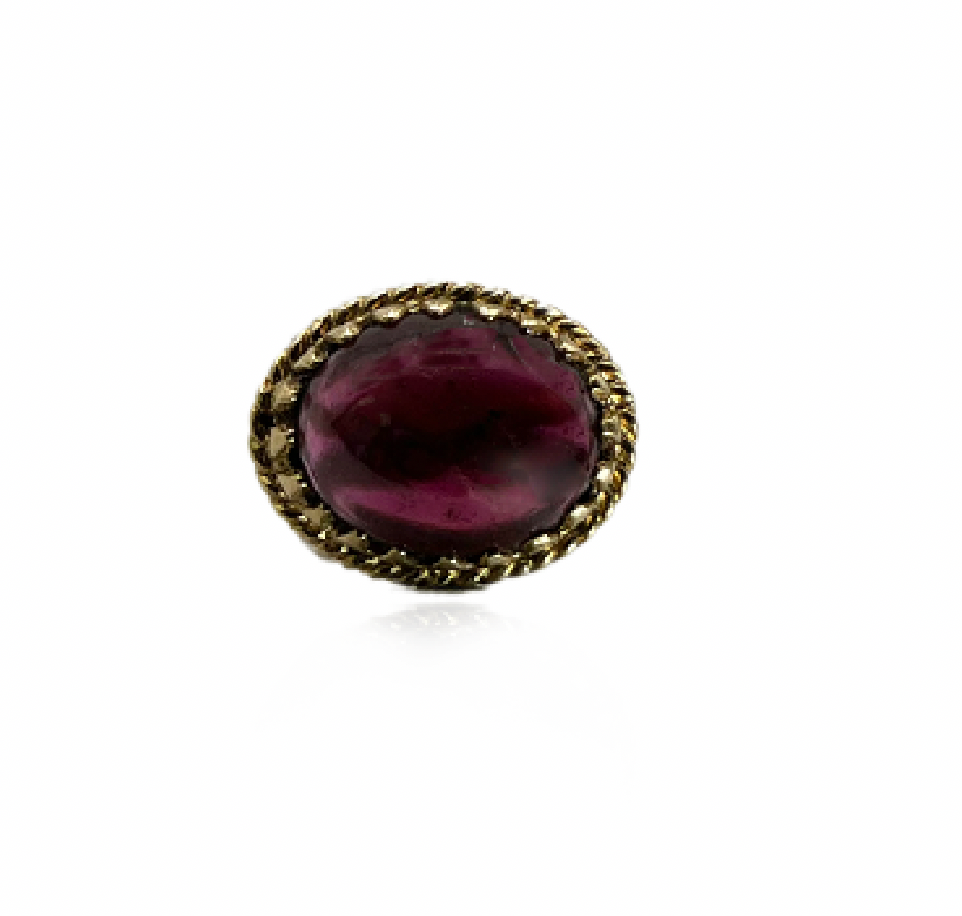 Irish Claddagh Charm with Garnet