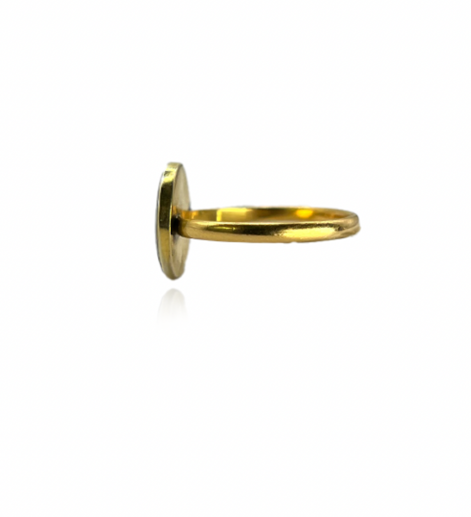 Hand Painted Portrait Miniature Ring