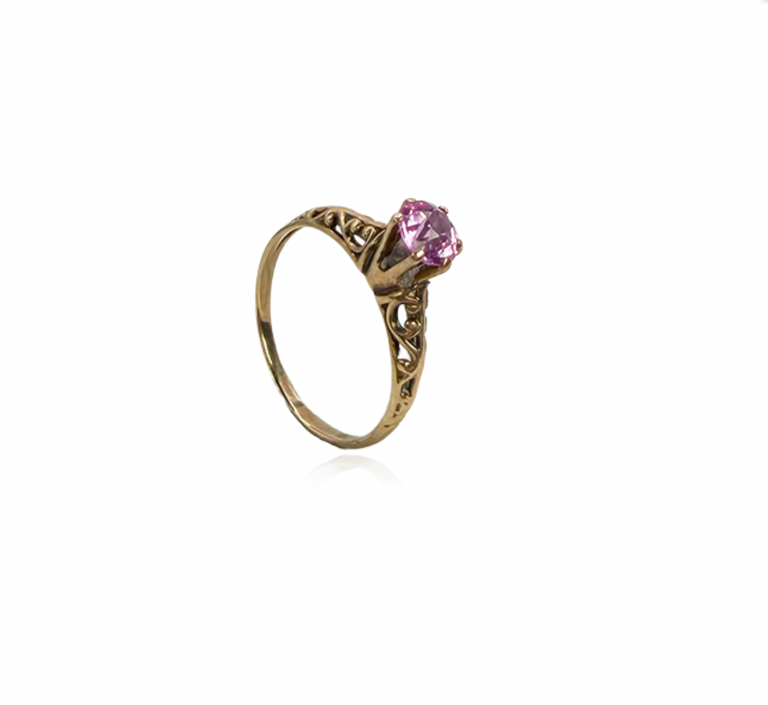 Pink Sapphire Edwardian Ring