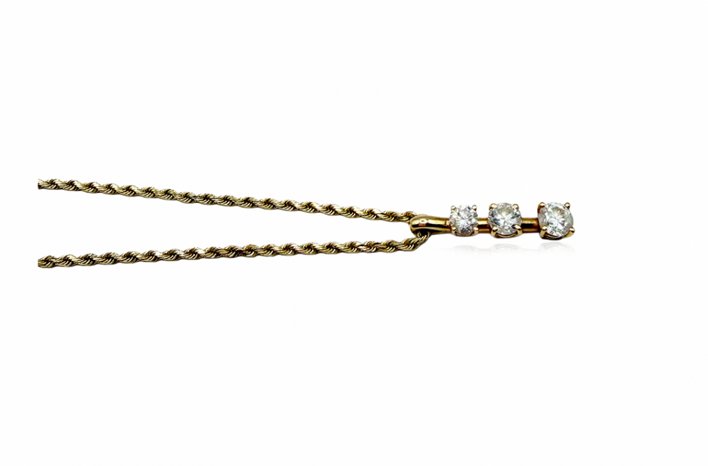 Diamond Drop Pendant Necklace