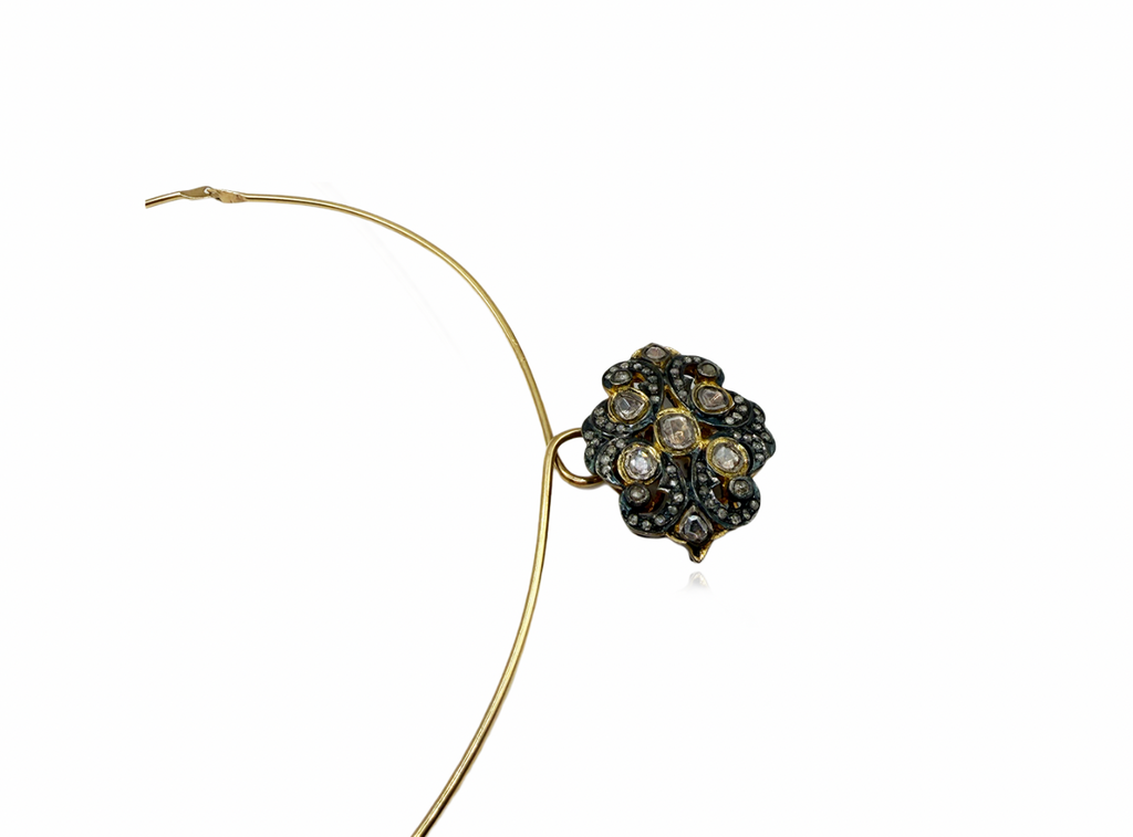 Rose-Cut Diamond Pendant Necklace