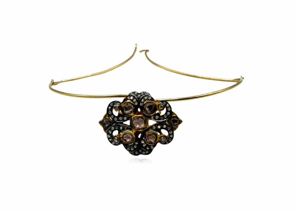 Rose-Cut Diamond Pendant Necklace