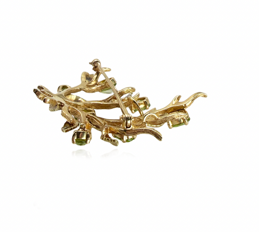 Peridot Branch Brooch