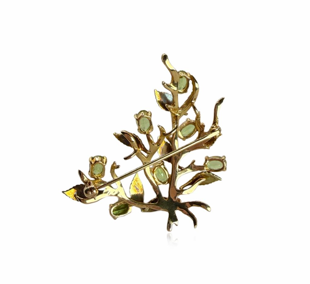 Peridot Branch Brooch