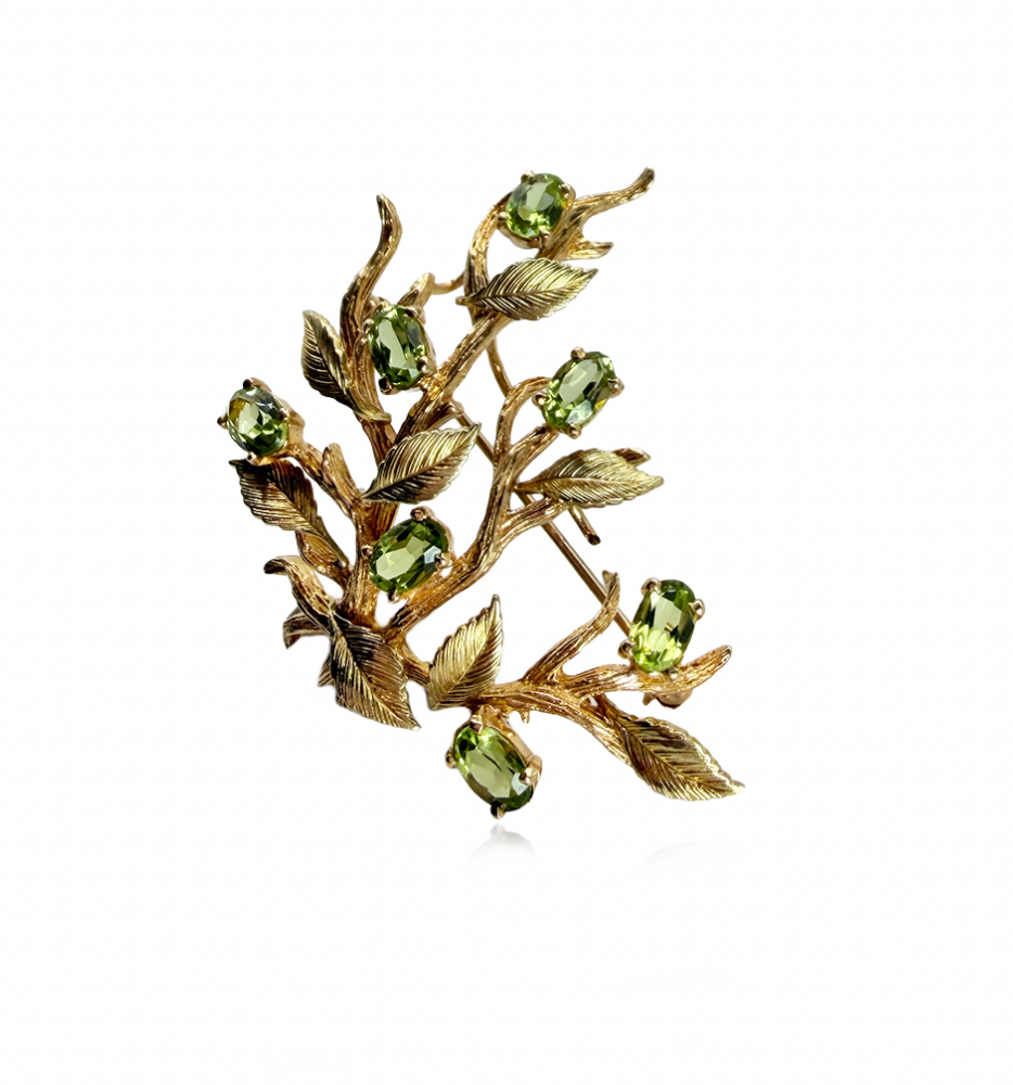 Peridot Branch Brooch