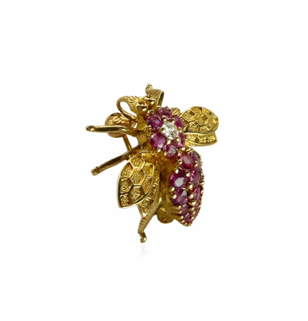 Gold Bee Brooch