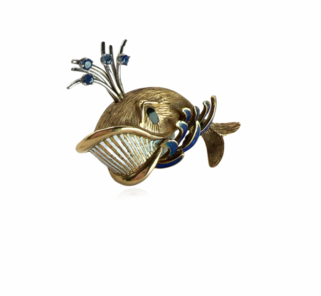 Whale Brooch