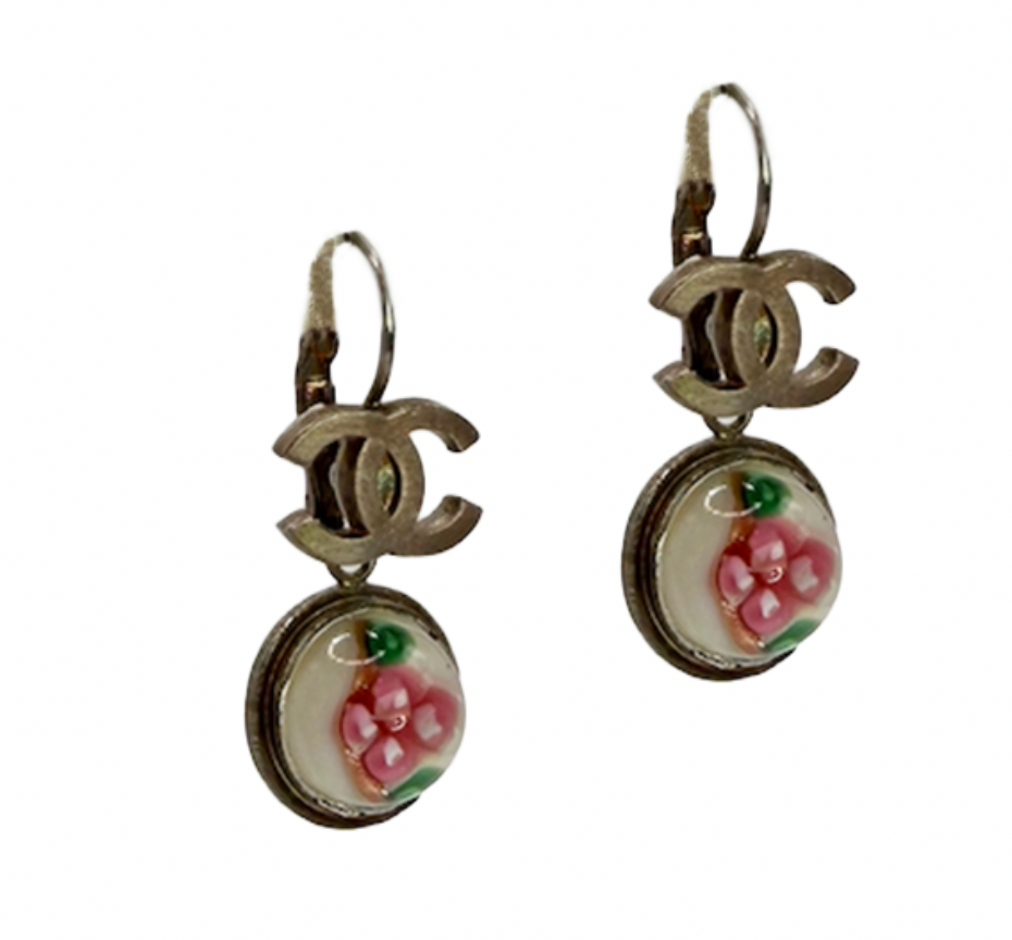 Vintage Chanel Drop Floral Earrings