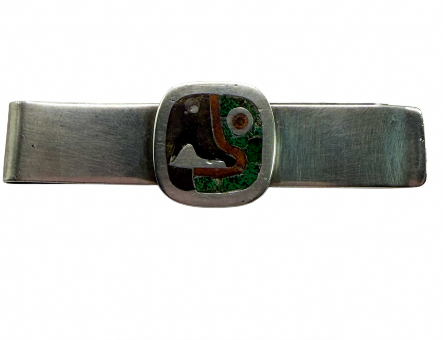 Sterling Silver And Turquoise Tie/Money Clip