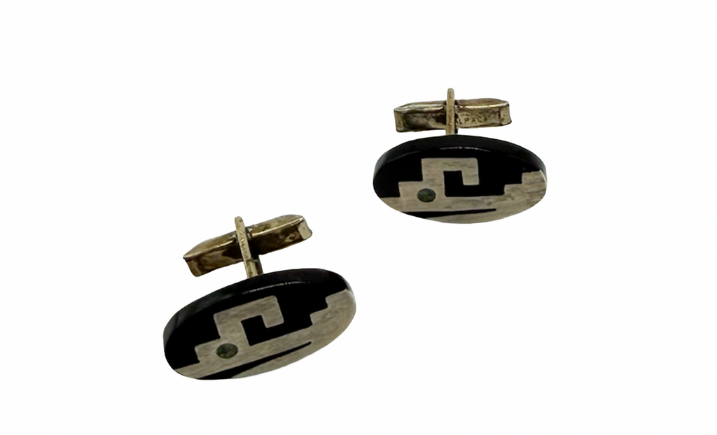 Sterling Silver and Turquoise Cufflinks