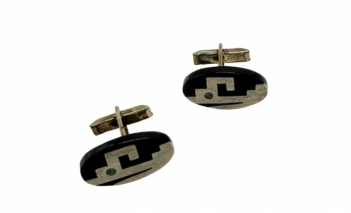 Sterling Silver and Turquoise Cufflinks