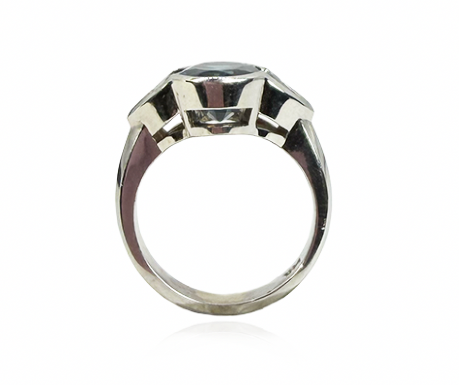 Sapphire and Tsavorite Ring