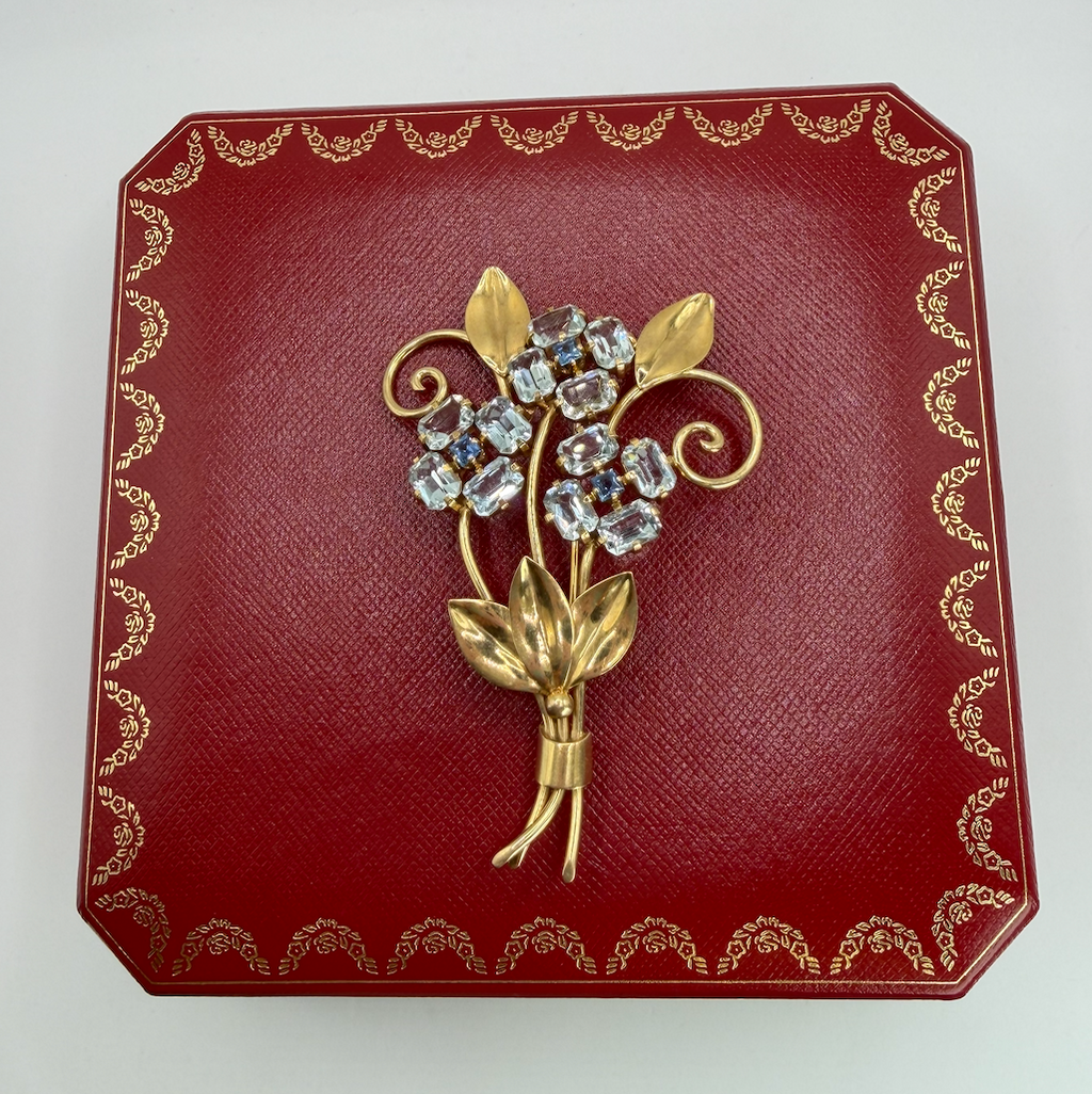 Vintage Cartier Floral Bouquet Brooch