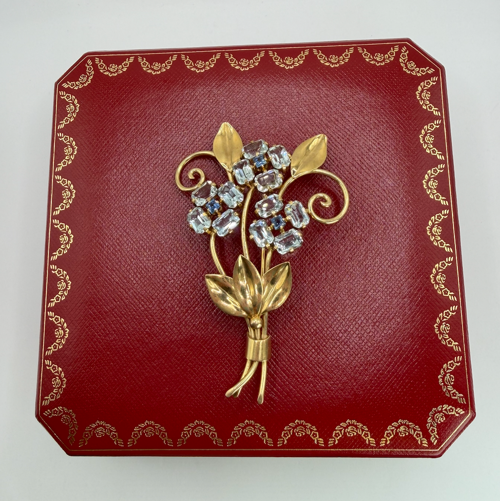 Vintage Cartier Floral Bouquet Brooch